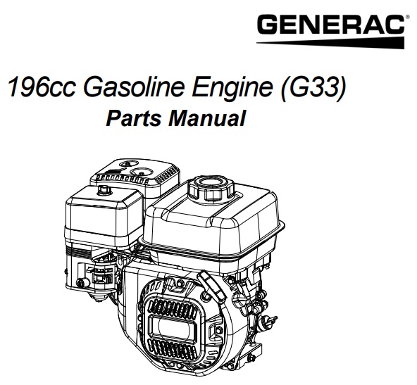 GENERAC 0K8430 196cc Engine parts